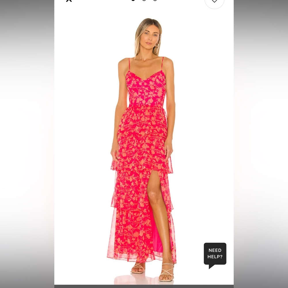 Revolve Floral Pink Thaddea Maxi Dress in Brookeside - Amanda Uprichard NWT!!🩷